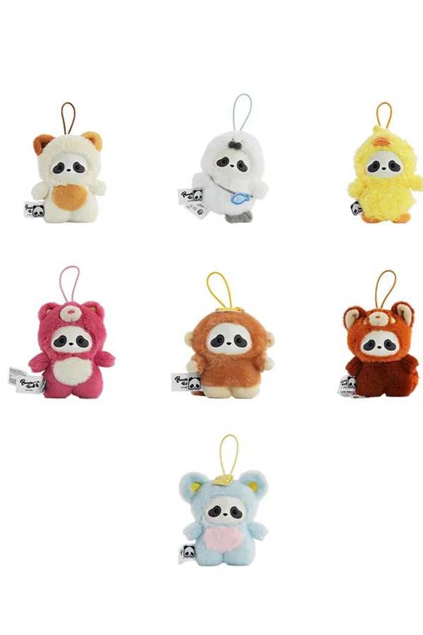 Panda Roll The Zoo In Hands | PLUSH KEYCHAIN [BLIND BOX]