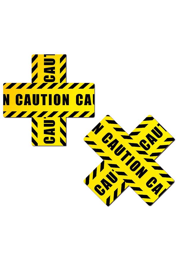 Cross [Caution Tape] | NIPPLE PASTIES