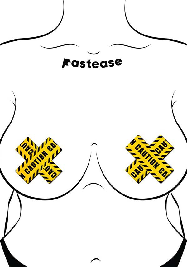 Cross [Caution Tape] | NIPPLE PASTIES