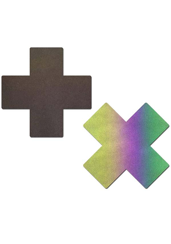 Cross [Reflective Rainbow] | NIPPLE PASTIES