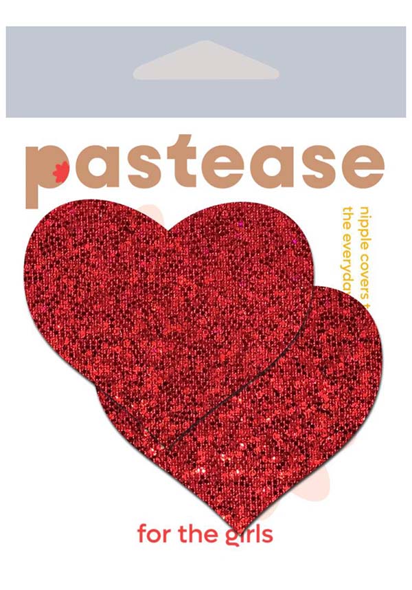 Glitter Heart [Red] | NIPPLE PASTIES