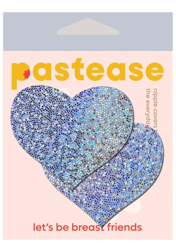 Glitter Heart [Silver] | NIPPLE PASTIES