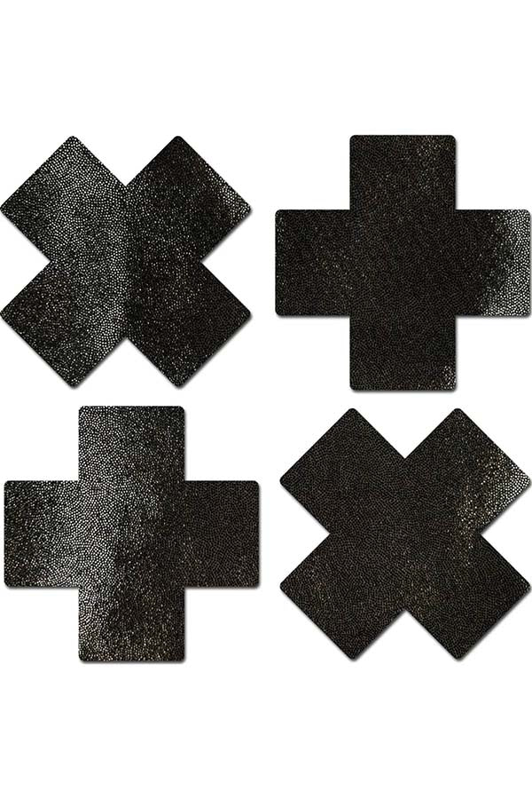 Liquid Black Cross [Small] | NIPPLE PASTIES