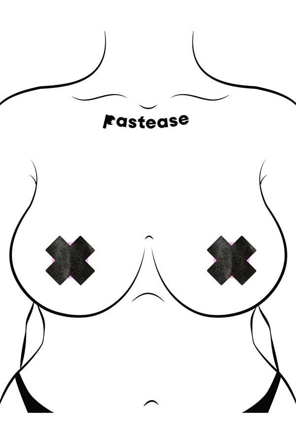 Liquid Black Cross [Small] | NIPPLE PASTIES