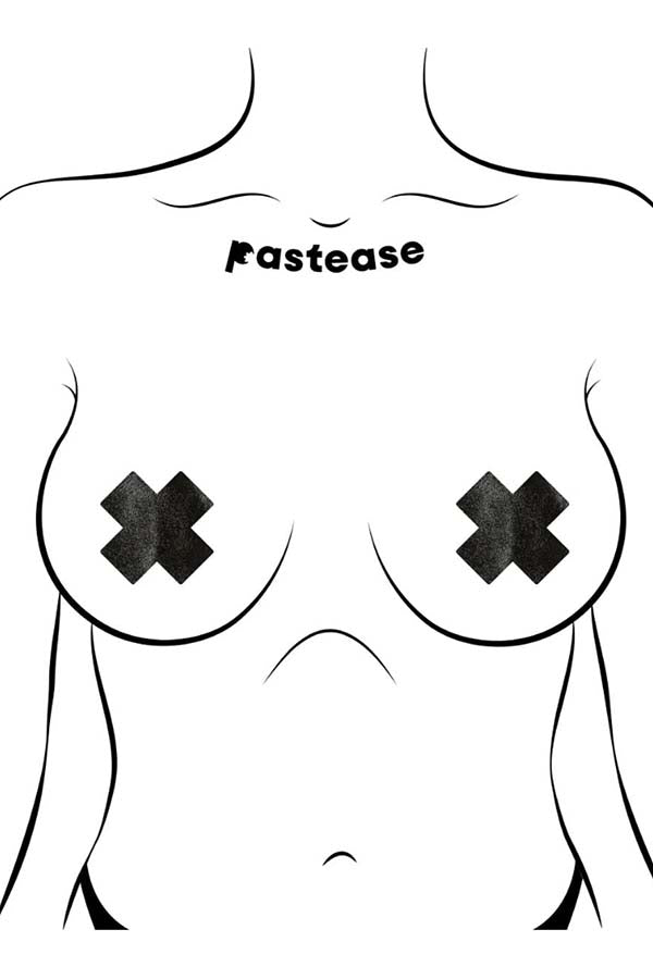 Liquid Black Cross [Small] | NIPPLE PASTIES