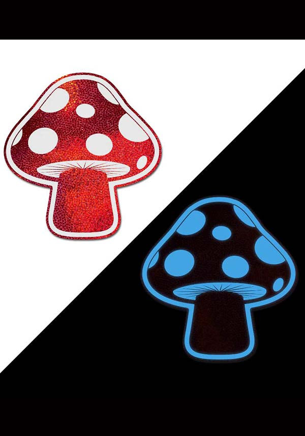 Metallic Mushroom [Red/Glow] | NIPPLE PASTIES