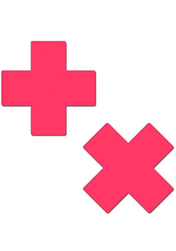 Neon Cross [Pink/UV] | NIPPLE PASTIES