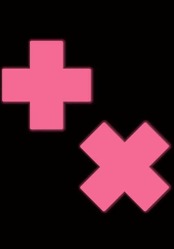Neon Cross [Pink/UV] | NIPPLE PASTIES
