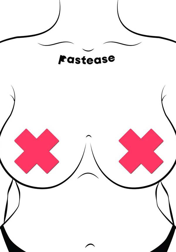 Neon Cross [Pink/UV] | NIPPLE PASTIES