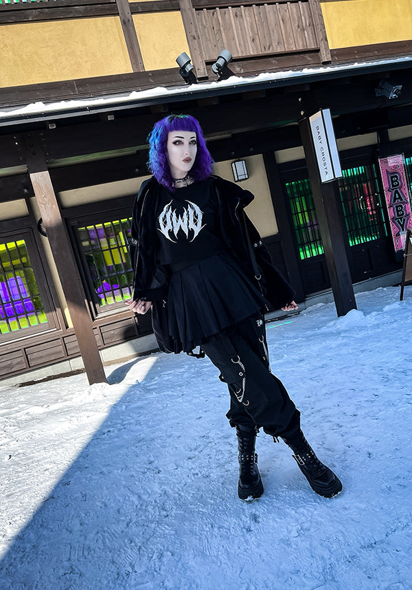 UWU Metal [Black/White] | CROP TEE