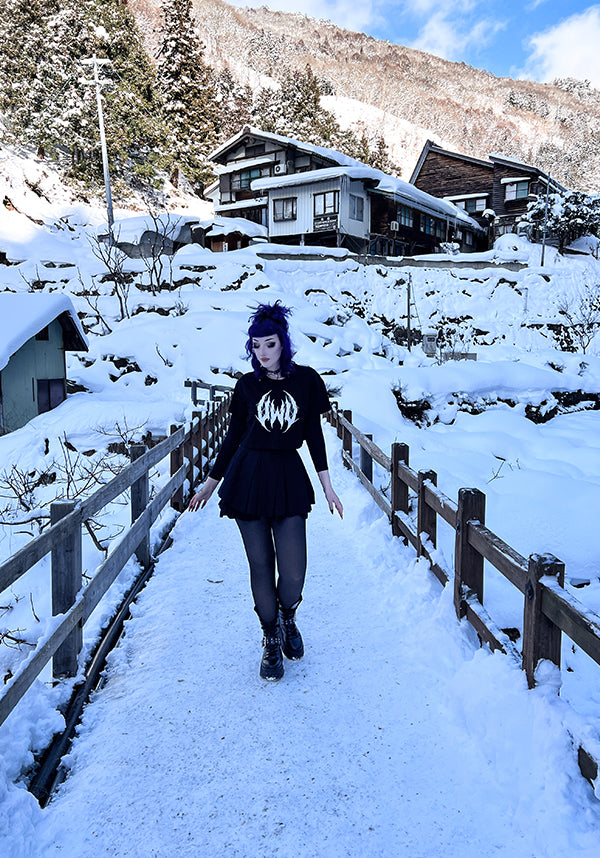 UWU Metal [Black/White] | CROP TEE