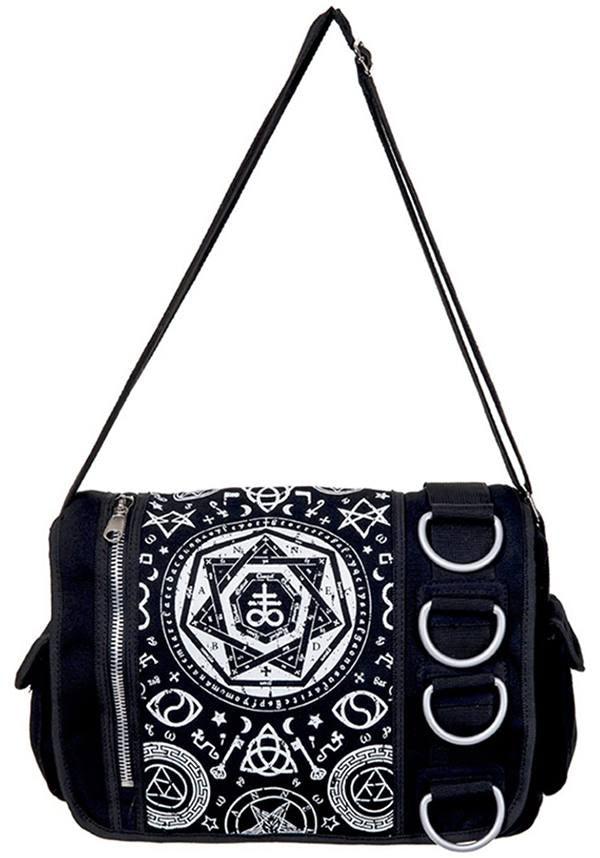 Pentagram | MESSENGER BAG - Beserk - accessories, all, bag, banned apparel, black, clickfrenzy15-2023, discountapp, fp, gothic bag, hand bag, handbag, handbags and purses, mens accessories, messenger bag, pentagram, repriced240523, shoulder bag, slingbag, witchcraft