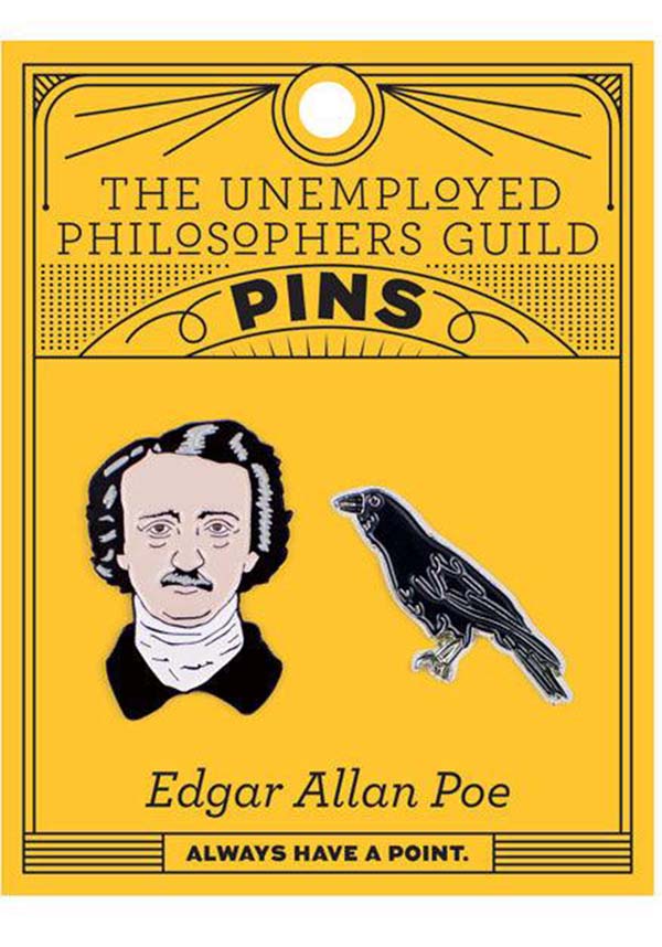 Edgar Allan Poe & Raven | ENAMEL PIN SET