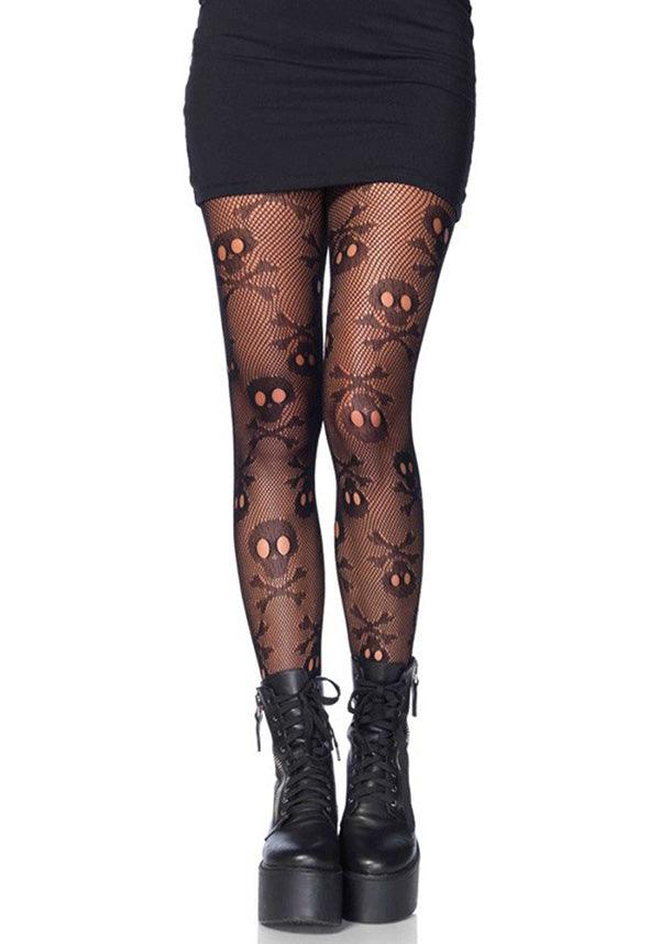 Pirate Booty | FISHNET STOCKINGS - Beserk - all, all clothing, black, clickfrenzy15-2023, costume, cpgstinc, discountapp, edgy, fp, gothic, hosiery, hosiery and socks, ladies, ladies clothing, leg avenue, pantyhose, pirate, plus size, punk, skull, skulls, tights, tomfoolery
