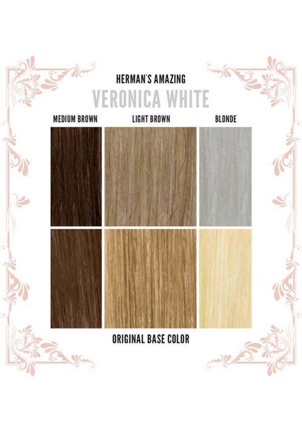 Platinum Veronica White | HAIR COLOUR - Beserk - all, clickfrenzy15-2023, cosmetics, discountapp, dye, fp, goth, hair, hair colour, hair dye, hair dyes, hair white, hermans colour, hermans hair colour, labelvegan, vegan, white