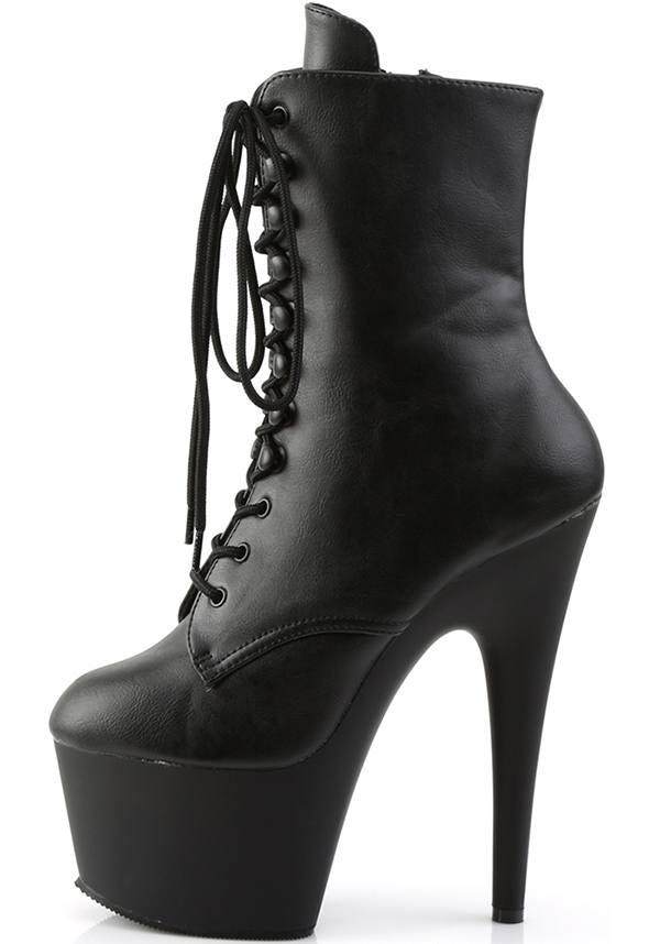 Adore-1020 [Black Faux Leather] | PLATFORM HEELS [PREORDER] - Beserk - all, ankle boots, apr21, black, boot, boots, boots [preorder], burlesque, clickfrenzy15-2023, discountapp, fetish, fp, goth, gothic, halloween, heel, heels, heels [preorder], labelpreorder, labelvegan, platform boots, platform heels, platforms, platforms [preorder], pleaser, pole, pole dancing, ppo, preorder, shoes, vegan