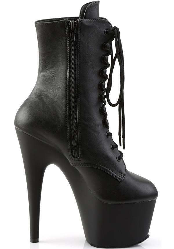 Adore-1020 [Black Faux Leather] | PLATFORM HEELS [PREORDER] - Beserk - all, ankle boots, apr21, black, boot, boots, boots [preorder], burlesque, clickfrenzy15-2023, discountapp, fetish, fp, goth, gothic, halloween, heel, heels, heels [preorder], labelpreorder, labelvegan, platform boots, platform heels, platforms, platforms [preorder], pleaser, pole, pole dancing, ppo, preorder, shoes, vegan