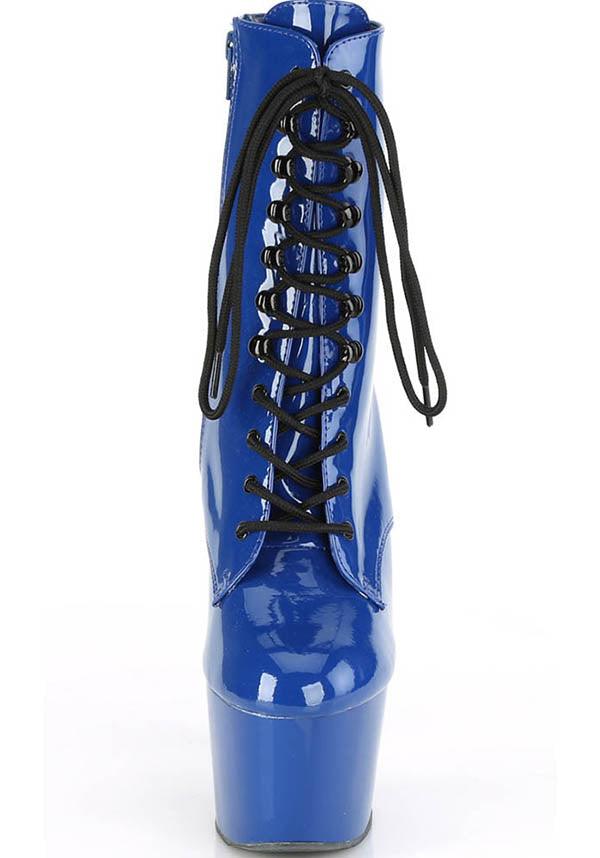 Adore-1020 [Royal Blue Patent] | PLATFORM HEELS [PREORDER] - Beserk - all, ankle boots, apr21, blue, boot, boots, boots [preorder], burlesque, clickfrenzy15-2023, discountapp, fetish, fp, gloss, heel, heels, heels [preorder], labelpreorder, labelvegan, patent, platform boots, platform heels, platforms, platforms [preorder], pleaser, pole, pole dancing, ppo, preorder, shiny, shoes, vegan