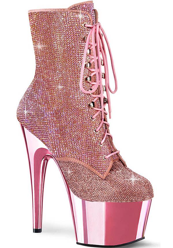 ADORE-1020CHRS [B. Pink RS] | PLATFORM HEELS [PREORDER] - Beserk - all, all ladies, boot, boots, boots [preorder], clickfrenzy15-2023, discountapp, fp, glitter, heels, heels [preorder], labelpreorder, labelvegan, ladies, pink, platform, platform boots, platform heels, platforms, platforms [preorder], pleaser, pole, pole dancing, ppo, preorder, shoes, stripper, vegan