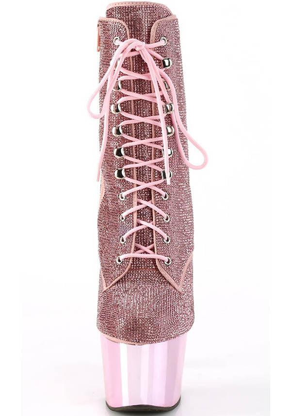 ADORE-1020CHRS [B. Pink RS] | PLATFORM HEELS [PREORDER] - Beserk - all, all ladies, boot, boots, boots [preorder], clickfrenzy15-2023, discountapp, fp, glitter, heels, heels [preorder], labelpreorder, labelvegan, ladies, pink, platform, platform boots, platform heels, platforms, platforms [preorder], pleaser, pole, pole dancing, ppo, preorder, shoes, stripper, vegan