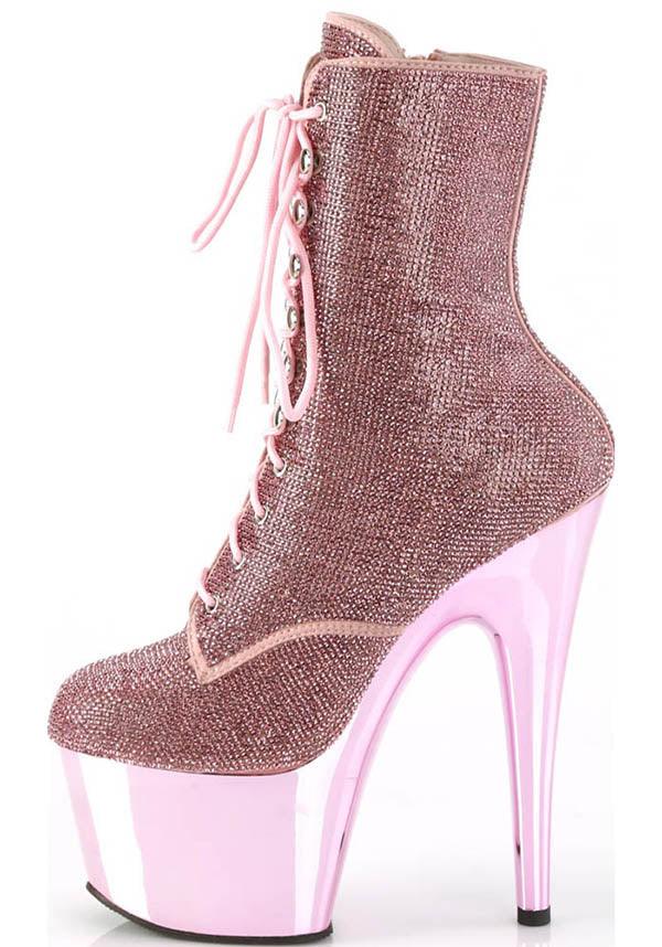 ADORE-1020CHRS [B. Pink RS] | PLATFORM HEELS [PREORDER] - Beserk - all, all ladies, boot, boots, boots [preorder], clickfrenzy15-2023, discountapp, fp, glitter, heels, heels [preorder], labelpreorder, labelvegan, ladies, pink, platform, platform boots, platform heels, platforms, platforms [preorder], pleaser, pole, pole dancing, ppo, preorder, shoes, stripper, vegan