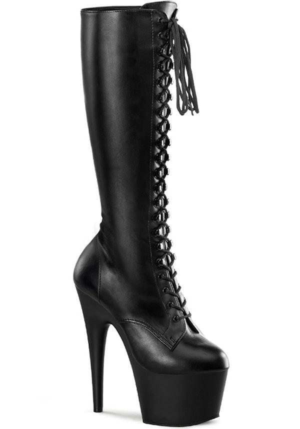ADORE-2023 [Black] | PLATFORM BOOTS [PREORDER] - Beserk - all, black, boots, boots [preorder], clickfrenzy15-2023, discountapp, fp, heels, heels [preorder], knee high, labelpreorder, labelvegan, platform boots, platform heels, platforms, platforms [preorder], pleaser, pole dancing, ppo, preorder, shoes, vegan