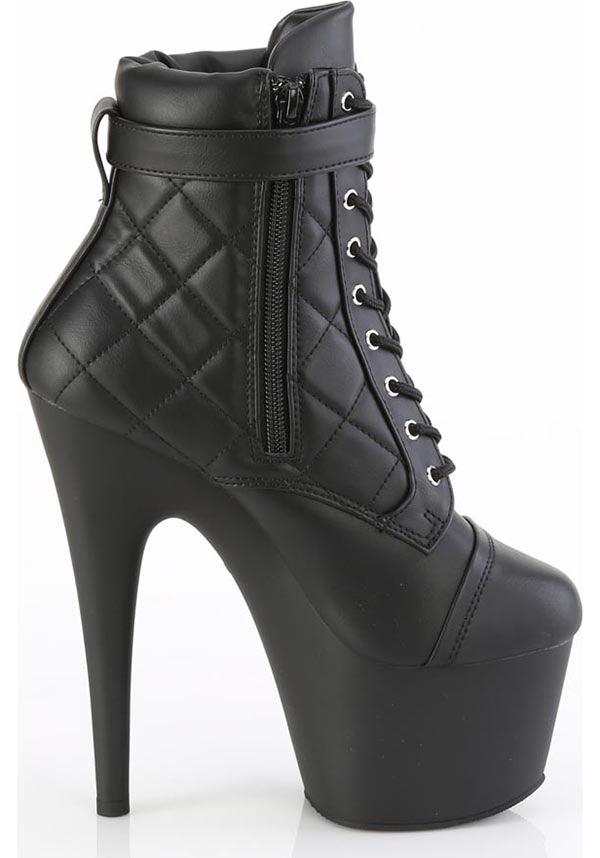 ADORE-700-05 [Black] | PLATFORM HEELS [PREORDER] - Beserk - all, ankle boots, black, boot, boots, boots [preorder], clickfrenzy15-2023, discountapp, fp, googleshopping, heel, heels, heels [preorder], labelpreorder, labelvegan, platform boots, platform heels, pleaser, pole, pole dancing, ppo, shoes, vegan