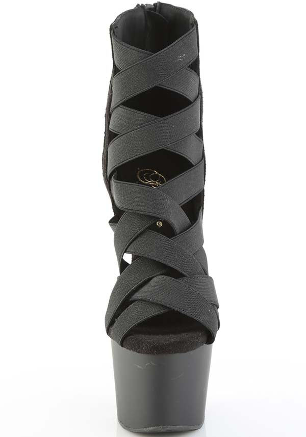 ADORE-700-24 [Black Elastic] | HEELS [PREORDER]