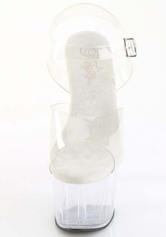 ADORE-708PREM [Clear] | PLATFORM HEELS [PREORDER]