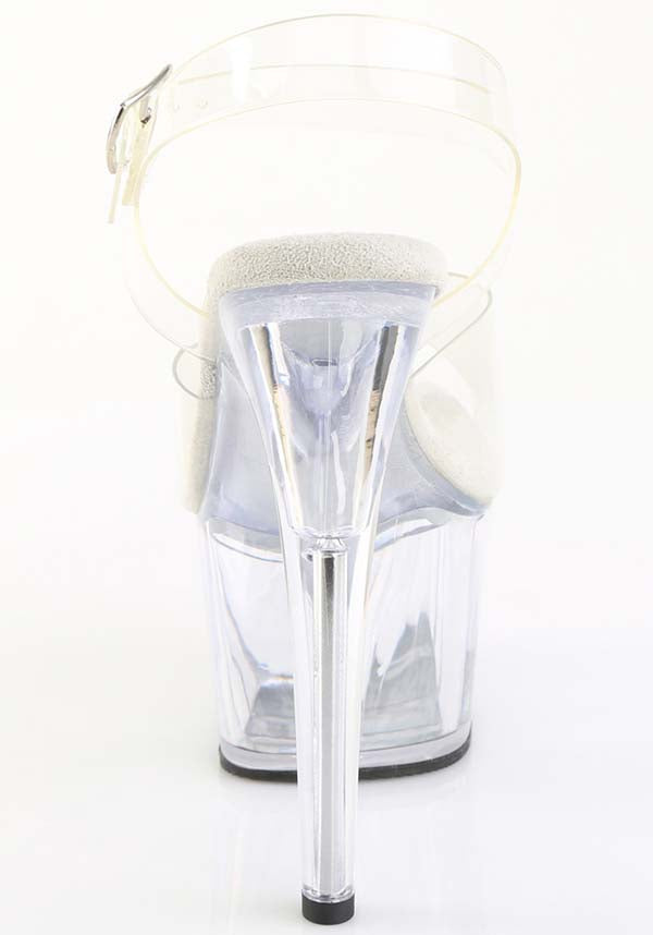 ADORE-708PREM [Clear] | PLATFORM HEELS [PREORDER]