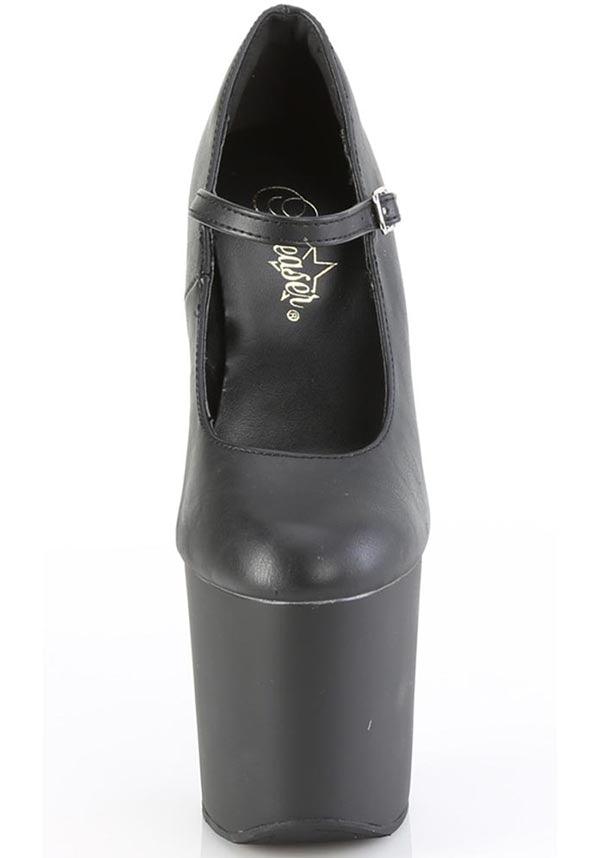 CRAZE-880 [Black Faux] | PLATFORM HEELS [PREORDER] - Beserk - all, bdsm, black, clickfrenzy15-2023, cosplay, discountapp, fetish, fp, googleshopping, heel, heels, heels [preorder], horse, labelpreorder, labelvegan, mary jane, platform, platform heels, platforms, platforms [preorder], pleaser, ppo, shoes, vegan