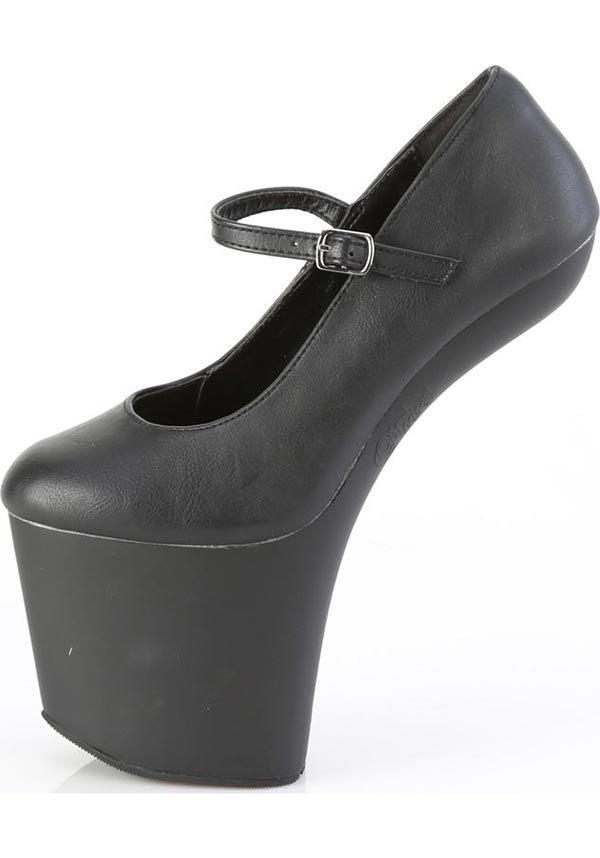 CRAZE-880 [Black Faux] | PLATFORM HEELS [PREORDER] - Beserk - all, bdsm, black, clickfrenzy15-2023, cosplay, discountapp, fetish, fp, googleshopping, heel, heels, heels [preorder], horse, labelpreorder, labelvegan, mary jane, platform, platform heels, platforms, platforms [preorder], pleaser, ppo, shoes, vegan