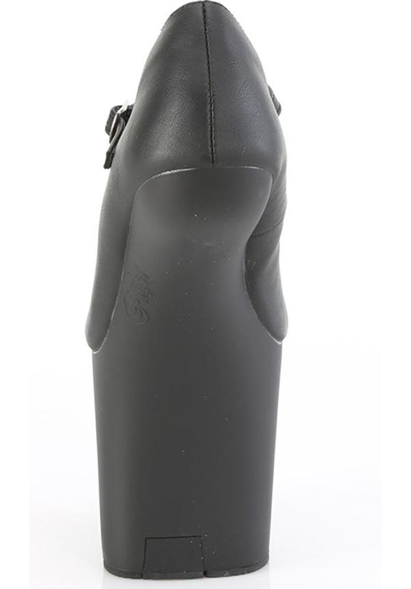 CRAZE-880 [Black Faux] | PLATFORM HEELS [PREORDER] - Beserk - all, bdsm, black, clickfrenzy15-2023, cosplay, discountapp, fetish, fp, googleshopping, heel, heels, heels [preorder], horse, labelpreorder, labelvegan, mary jane, platform, platform heels, platforms, platforms [preorder], pleaser, ppo, shoes, vegan