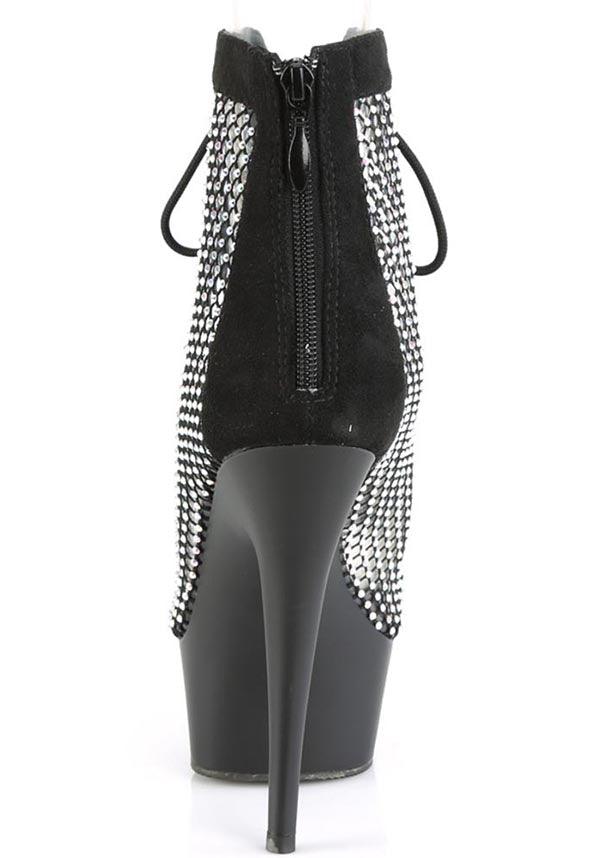 DELIGHT-600-33RM [Black Faux Suede] | PLATFORM HEELS [PREORDER] - Beserk - all, black, clickfrenzy15-2023, diamante, diamond, diamonds, diamonte, discountapp, fp, googleshopping, heels, heels [preorder], labelpreorder, labelvegan, platform, platform heels, platforms, platforms [preorder], pleaser, ppo, preorder, shoes, vegan