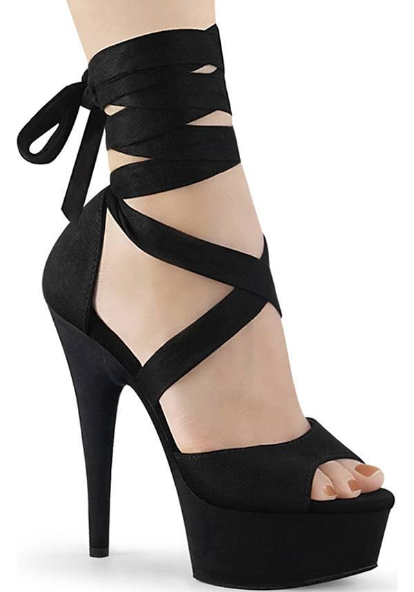 DELIGHT-679 [Black Suede] | PLATFORM HEELS [PREORDER] - Beserk - all, aug19, black, clickfrenzy15-2023, discountapp, fp, heels, heels [preorder], labelpreorder, labelvegan, ladies, platform heels, platforms, platforms [preorder], pleaser, ppo, preorder, shoes, vegan