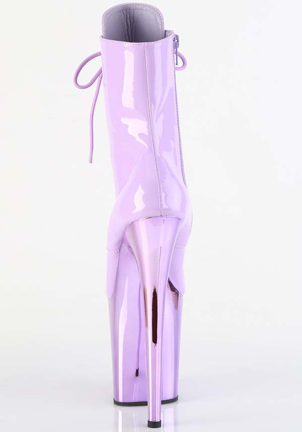 FLAMINGO-1020 [Lavender Patent] | PLATFORM BOOTS [PREORDER]