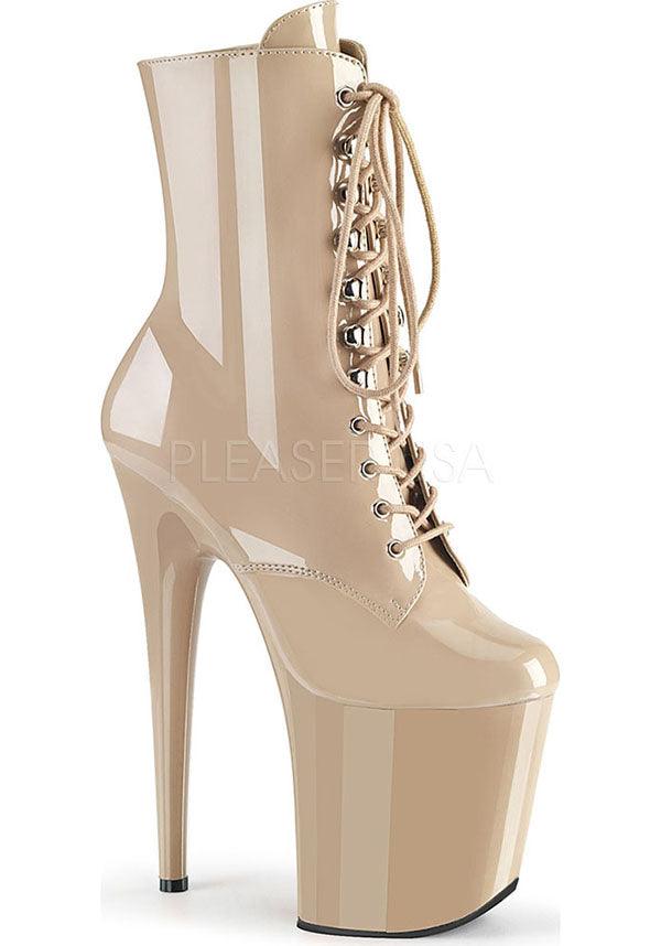 FLAMINGO-1020 [Patent Nude] | PLATFORM BOOTS [PREORDER] - Beserk - all, boots, boots [preorder], clickfrenzy15-2023, cream, discountapp, fp, heels, heels [preorder], jun19, labelpreorder, labelvegan, ladies, nude, platform boots, platform heels, platforms, platforms [preorder], pleaser, ppo, preorder, shoes, vegan