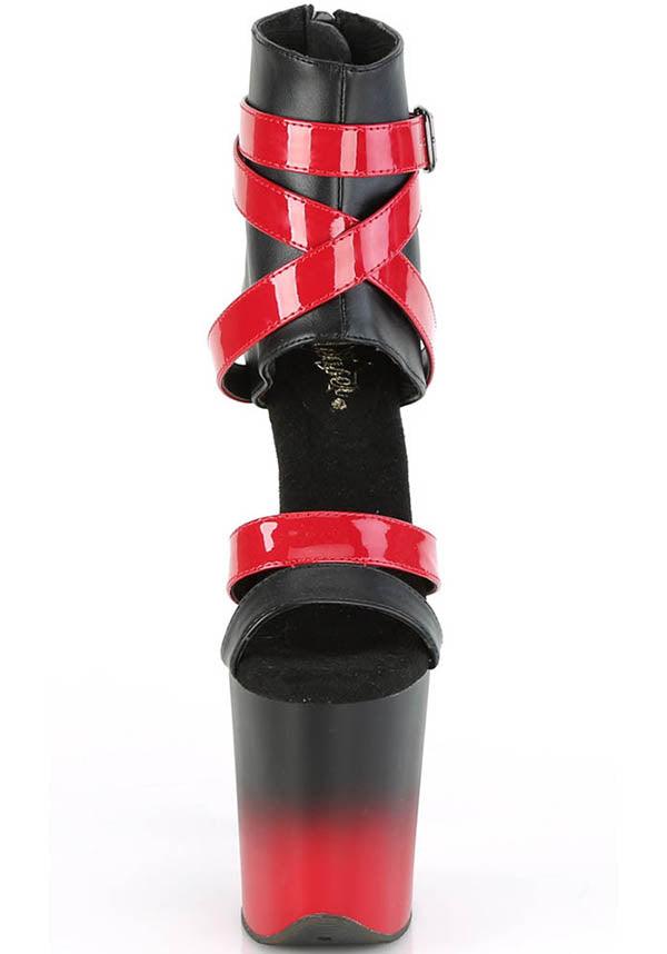 Flamingo-800-15 [Black/Red] | PLATFORM HEELS [PREORDER] - Beserk - all, black, clickfrenzy15-2023, discountapp, fp, goth, gothic, heel, heels, heels [preorder], labelpreorder, labelvegan, platform heels, pleaser, pole, pole dancing, ppo, preorder, red, shoes, vegan