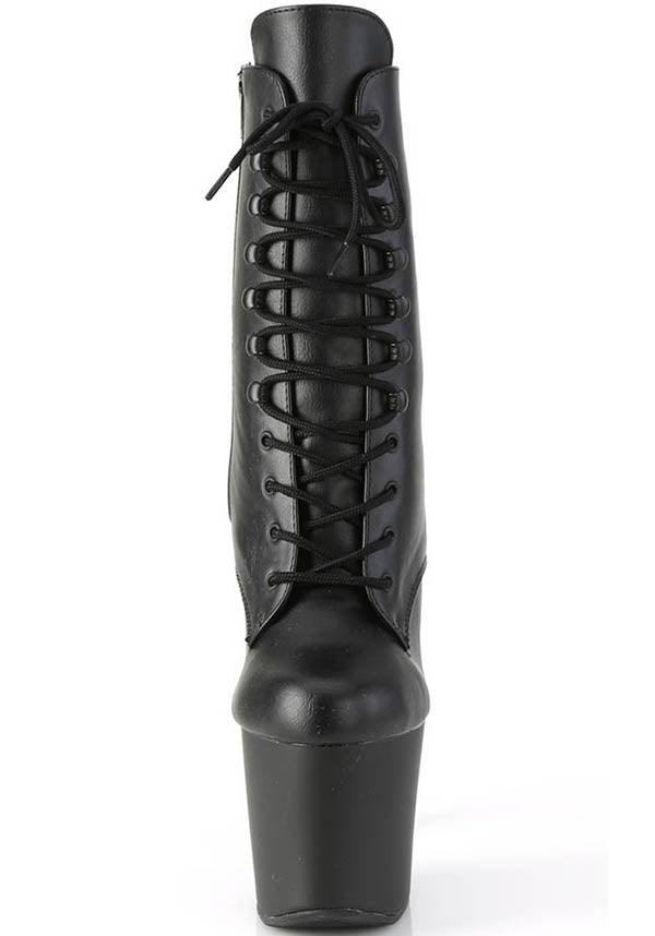 IRONGRIP-1020 [Black] | PLATFORM BOOTS [PREORDER] - Beserk - all, ankle boots, black, boots, boots [preorder], clickfrenzy15-2023, discountapp, fp, gothic, heels, heels [preorder], knuckle duster, labelpreorder, labelvegan, lace up, platform, platform boots, platform heels, platforms, platforms [preorder], pleaser, ppo, preorder, shoes, vegan
