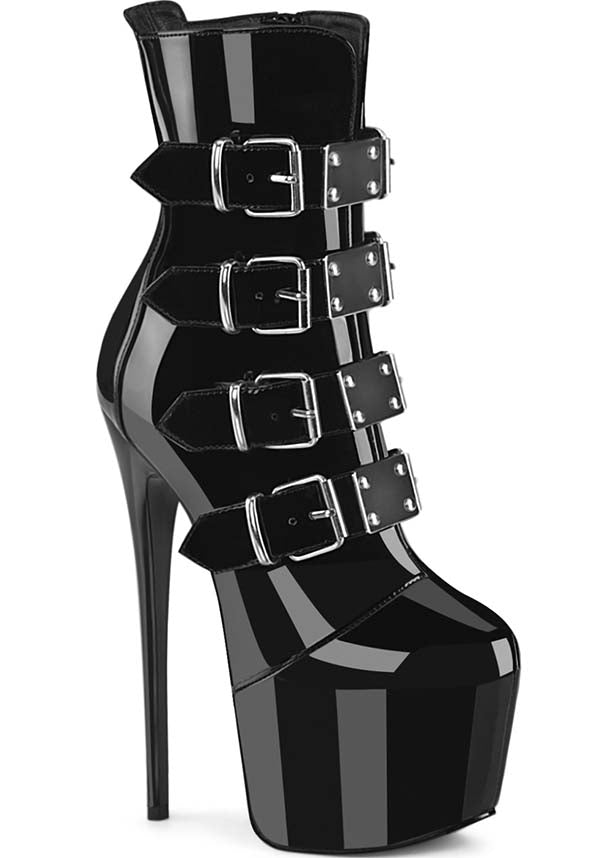 Pleaser JUBILANT-1023 Black Patent Boots Buy Online Australia