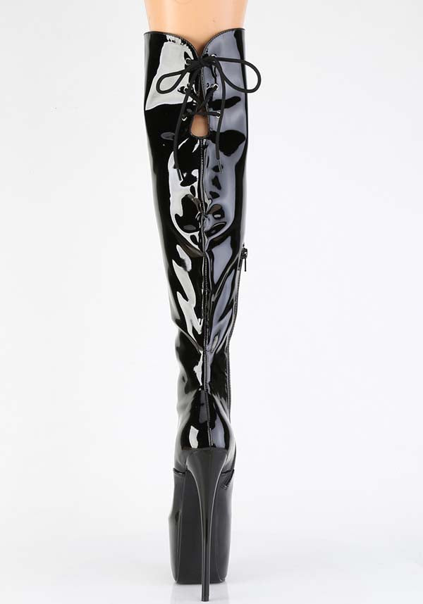 JUBILANT-3012 [Black Patent] | PLATFORM BOOTS [PREORDER]