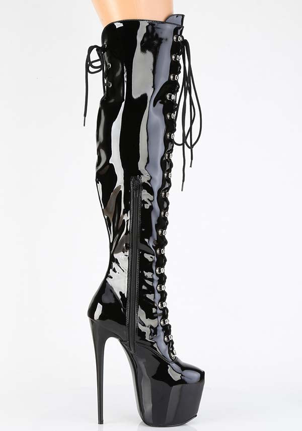 JUBILANT-3012 [Black Patent] | PLATFORM BOOTS [PREORDER]