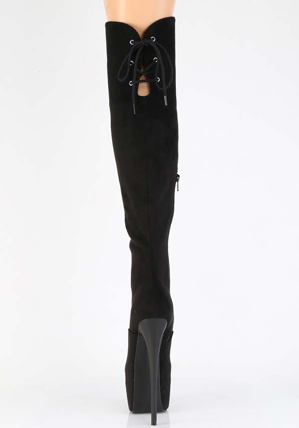 JUBILANT-3012FS [Black Faux] | PLATFORM BOOTS [PREORDER]