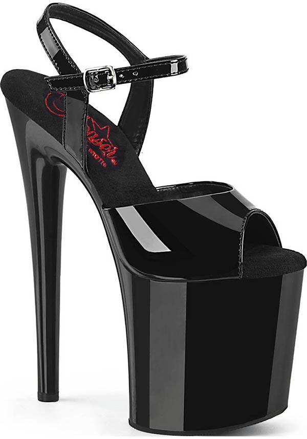 NAUGHTY-809 [Black Patent] | Platform Heels [PREORDER] - Beserk - all, all ladies, black, clickfrenzy15-2023, discountapp, fp, heels, heels [preorder], labelpreorder, labelvegan, ladies, platform, platform heels, platforms, platforms [preorder], pleaser, pole, pole dancing, ppo, preorder, shoes, stripper, vegan