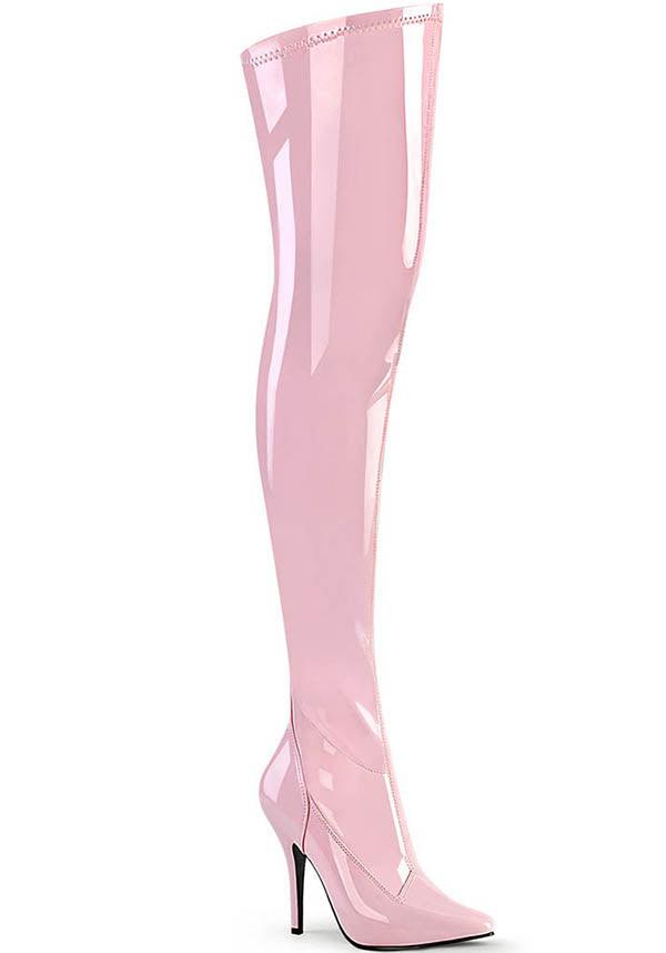 Pleaser SEDUCE-3000 Baby Pink Boots Buy Online Australia