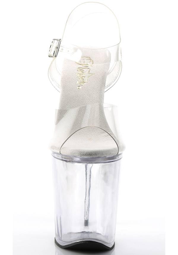 XTREME-808 [Clear] | PLATFORM HEELS [PREORDER] - Beserk - all, all ladies, clear, clickfrenzy15-2023, discountapp, fetish, fp, heels, heels [preorder], labelpreorder, labelvegan, ladies, platforms, platforms [preorder], pleaser, pole, pole dancing, ppo, preorder, shoes, stripper, vegan
