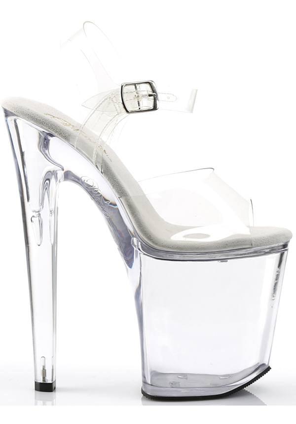 XTREME-808 [Clear] | PLATFORM HEELS [PREORDER] - Beserk - all, all ladies, clear, clickfrenzy15-2023, discountapp, fetish, fp, heels, heels [preorder], labelpreorder, labelvegan, ladies, platforms, platforms [preorder], pleaser, pole, pole dancing, ppo, preorder, shoes, stripper, vegan