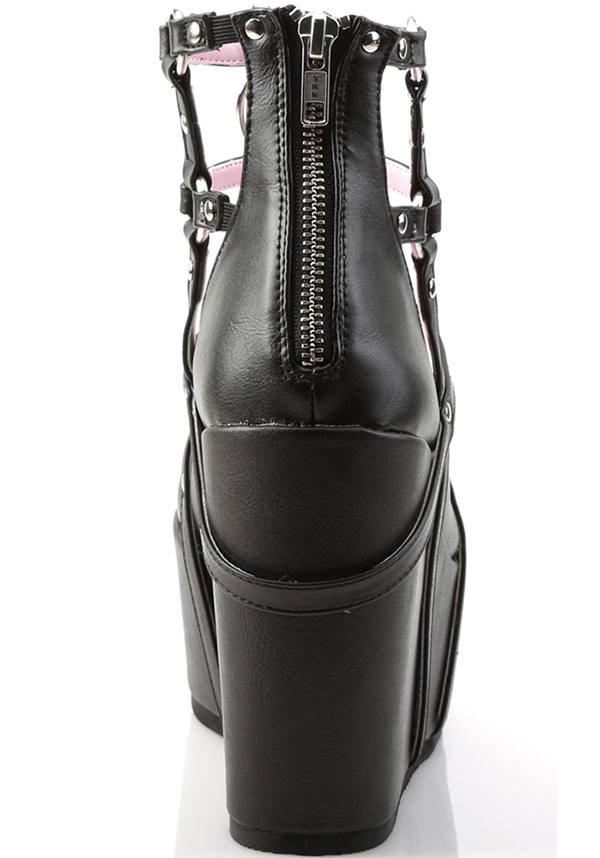 POISON-25-1 [Black] | PLATFORMS [PREORDER] - Beserk - all, black, cage, clickfrenzy15-2023, demonia, demonia shoes, discountapp, fp, goth, gothic, labelpreorder, labelvegan, platforms, platforms [preorder], pleaserimageupdated, ppo, preorder, pricematched, shoes, vegan, wedge, wedges