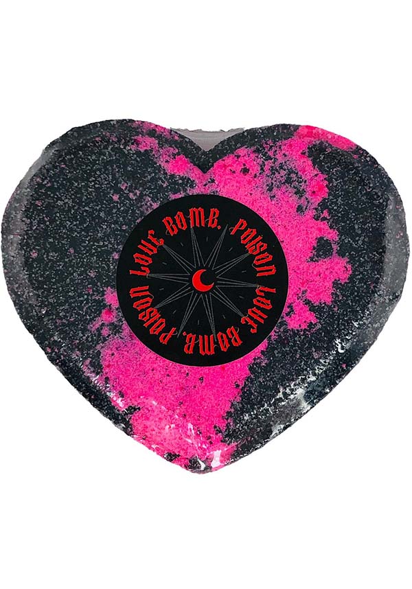 Heart [Pink &amp; Black] | BATH BOMB