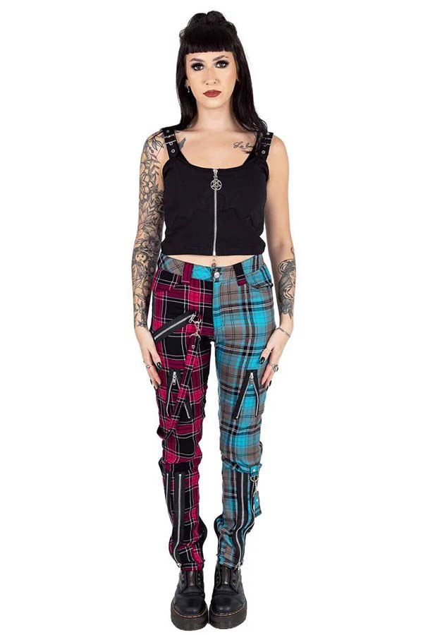 Azaria Check [Pink/blue] | PANTS